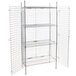 A Regency chrome wire security cage with two shelves.