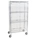 A Regency chrome wire security cage kit with wheels.