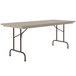 Correll Heavy-Duty Folding Table, 30" x 60" Blow-Molded Plastic, Mocha Granite Main Thumbnail 1