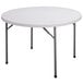 Correll Round Economy Folding Table, 48" Blow-Molded Plastic, Gray Granite Main Thumbnail 1