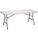Correll Economy Folding Table, 30" x 72" Blow-Molded Plastic, Granite Gray Main Thumbnail 1