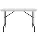Correll Heavy-Duty Folding Table, 24" x 48" Blow-Molded Plastic, Gray Granite Main Thumbnail 2