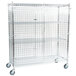 Regency NSF Mobile Chrome Wire Security Cage Kit - 24" x 60" x 69" Main Thumbnail 2