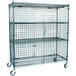 Regency NSF Mobile Green Wire Security Cage Kit -24" x 60" x 69" Main Thumbnail 2