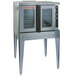 A large stainless steel Blodgett convection oven with glass doors.