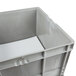 A gray plastic Vollrath Tote 'N Store chafer box.