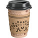 Choice 12 oz. Paper Hot Cup, Lid, and Sleeve Combo Kit - 25/Pack Main Thumbnail 3