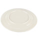 A white Carlisle melamine bread and butter plate with a round rim.