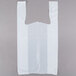 1/6 Size .59 Mil White Unprinted Plastic T-Shirt Bag - 1000/Case Main Thumbnail 2