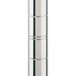 A silver Metro Super Erecta wire shelving cylinder with a metal cap.