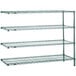A Metroseal 3 wire shelving add-on unit with three shelves.