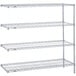 Metro AN356BR Super Erecta Brite Wire Stationary Add-On Shelving Unit - 18" x 48" x 63" Main Thumbnail 1