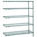 A Metro Super Erecta Metroseal 3 add-on shelving unit with four shelves.