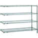 A Metro Super Erecta Metroseal 3 wire shelving add-on unit with three shelves.