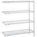Metro AN526BR Super Erecta Brite Wire Stationary Add-On Shelving Unit - 24" x 30" x 63" Main Thumbnail 1