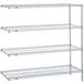 Metro AN556BR Super Erecta Brite Wire Stationary Add-On Shelving Unit - 24" x 48" x 63" Main Thumbnail 1