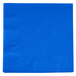 A blue napkin with a white background.