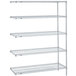 Metro 5AN537BR Super Erecta Brite Wire Stationary Add-On Shelving Unit - 24" x 36" x 74" Main Thumbnail 1