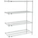 Metro AN536BR Super Erecta Brite Wire Stationary Add-On Shelving Unit - 24" x 36" x 63" Main Thumbnail 1