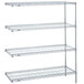 Metro AN416BR Super Erecta Brite Wire Stationary Add-On Shelving Unit - 21" x 24" x 63" Main Thumbnail 1