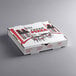 A white Choice pizza box with red and black graphics.