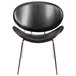 Flash Furniture SD-2268A-7-GG Mahogany Bentwood Leisure Reception Chair with Black Leather Upholstery Main Thumbnail 2