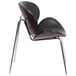 Flash Furniture SD-2268A-7-GG Mahogany Bentwood Leisure Reception Chair with Black Leather Upholstery Main Thumbnail 3