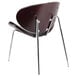 Flash Furniture SD-2268A-7-GG Mahogany Bentwood Leisure Reception Chair with Black Leather Upholstery Main Thumbnail 4