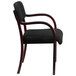 Flash Furniture SD-2052A-MAH-GG Contemporary Black Fabric Wood Side Chair with Mahogany Frame Main Thumbnail 3