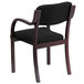 Flash Furniture SD-2052A-MAH-GG Contemporary Black Fabric Wood Side Chair with Mahogany Frame Main Thumbnail 4
