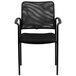 Flash Furniture GO-516-2-GG Black Mesh Comfortable Stackable Steel Side Chair with Arms Main Thumbnail 2