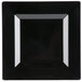 A black square plate with a white rectangular border.