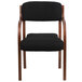 Flash Furniture SD-2052A-WAL-GG Contemporary Black Fabric Wood Side Chair with Walnut Frame Main Thumbnail 2