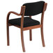Flash Furniture SD-2052A-WAL-GG Contemporary Black Fabric Wood Side Chair with Walnut Frame Main Thumbnail 4