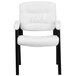 Flash Furniture BT-1404-WH-GG White Leather Executive Side Chair with Black Frame Finish Main Thumbnail 2
