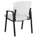 Flash Furniture BT-1404-WH-GG White Leather Executive Side Chair with Black Frame Finish Main Thumbnail 4