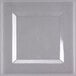 Visions Florence 10" Square Clear Plastic Plate - 10/Pack Main Thumbnail 3