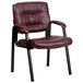 Flash Furniture BT-1404-BURG-GG Burgundy Leather Executive Side Chair with Black Frame Finish Main Thumbnail 1