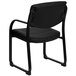Flash Furniture BT-510-LEA-BK-GG Open Back Black Leather Executive Side Chair with Sled Base Main Thumbnail 4