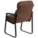 Flash Furniture GO-1156-BN-GG Brown Microfiber Executive Side Chair with Sled Base Main Thumbnail 4