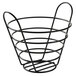 American Metalcraft BWB750 Round Black Wire Basket with Handles - 7" x 5" Main Thumbnail 2