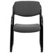 A gray Flash Furniture fabric executive side chair with black metal legs.