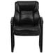 Flash Furniture GO-1156-BK-LEA-GG Black Leather Executive Side Chair with Sled Base Main Thumbnail 2