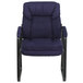 Flash Furniture GO-1156-NVY-GG Navy Microfiber Executive Side Chair with Sled Base Main Thumbnail 2