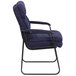 Flash Furniture GO-1156-NVY-GG Navy Microfiber Executive Side Chair with Sled Base Main Thumbnail 3