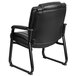 Flash Furniture GO-2138-GG 500 lb. Capacity Big & Tall Black Extra Padded Leather Executive Side Chair with Sled Base - 24 1/2" x 23" Back Main Thumbnail 4