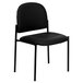 Flash Furniture BT-515-1-VINYL-GG Black Vinyl Stackable Side Chair Main Thumbnail 1