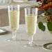 Visions 6 oz. Heavy Weight Clear 2-Piece Plastic Champagne Flute - 120/Case Main Thumbnail 1