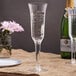 Visions 5 oz. Heavy Weight Clear 2-Piece Plastic Champagne Flute - 120/Case Main Thumbnail 1