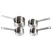 A Tablecraft stainless steel measuring cup set with four cups.